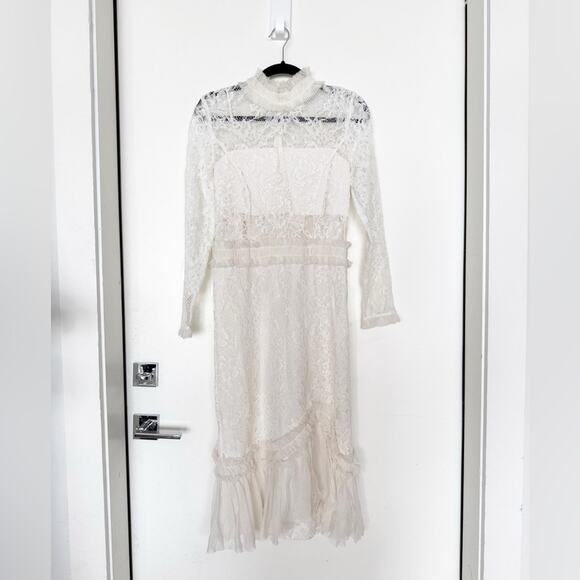 Alexis Anabella White Lace Bodycon Dress - Picture 5 of 9